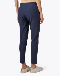Back image thumbnail - Eileen Fisher - Blue Stretch Slim Ankle Pant