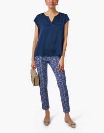 Look image thumbnail - Repeat Cashmere - Navy Silk Blend Blouse