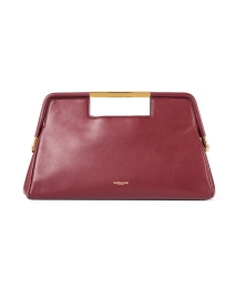 Product image thumbnail - DeMellier - Seville Burgundy Leather Clutch