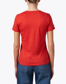 Back image thumbnail - Vince - Vermillion Red Cotton T-Shirt