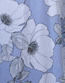 Fabric image thumbnail - Purotatto - Blue Floral Striped Cotton Shirt Dress 