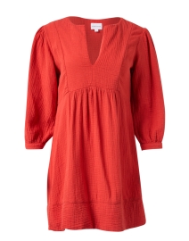 Product image thumbnail - Honorine - Coco Red Cotton Gauze Dress