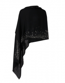 Black with Pearl Embellished Wool Scarf