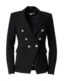 Product image thumbnail - Veronica Beard - Miller Black Dickey Jacket with Silver Buttons