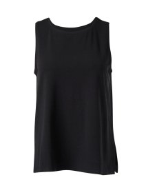 Product image thumbnail - Eileen Fisher - Black Stretch Jersey Knit Tank