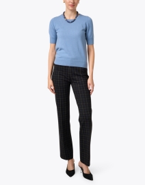 Look image thumbnail - Repeat Cashmere - Blue Cashmere Short Sleeve Sweater