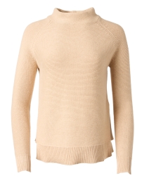 Product image thumbnail - Kinross - Tan Garter Stitch Cotton Sweater