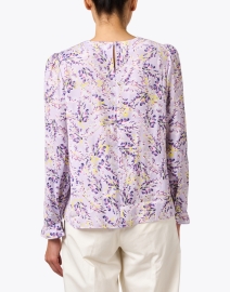 Back image thumbnail - Marc Cain - Purple Floral Blouse