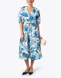Look image thumbnail - Figue - Joyce Blue and White Print Cotton Dress
