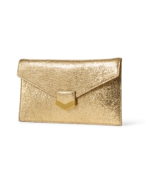 Front image thumbnail - DeMellier - London Gold Embossed Leather Clutch