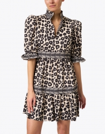 Front image thumbnail - Gretchen Scott - Teardrop Cheetah Print Ruffled Dress