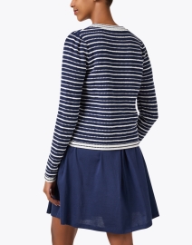 Back image thumbnail - Weill - Suzann Navy and White Striped Jacket