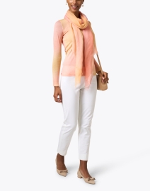 Look image thumbnail - Pashma - Peach Ombre Print Sweater