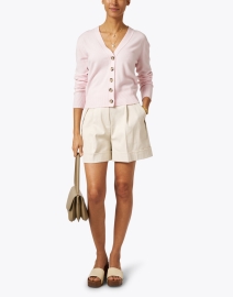 Look image thumbnail - Allude - Light Pink Wool Cashmere Cardigan