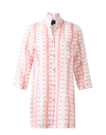 Product image thumbnail - Connie Roberson - Rita Pink Print Linen Jacket