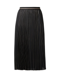 Black Pleated Midi Skirt