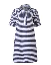 Aileen Navy and White Stripe Cotton Dress