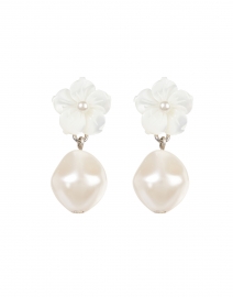 Product image thumbnail - Jennifer Behr - Mina Flower Mother of Pearl Drop Earrings