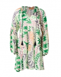Oliphant - Green Multi Floral Silk and Cotton Dress