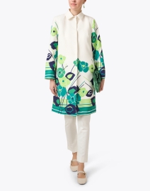 Look image thumbnail - Frances Valentine - Balmacaan Green Multi Floral Coat