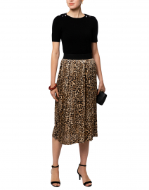 Animal Printed Pleated Skirt