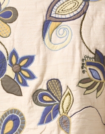 Fabric image thumbnail - Veronica Beard - Benicia Cream Beaded Floral Jacket