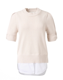 Product image thumbnail - Brochu Walker - Emmet Beige Sweater with White Underlayer