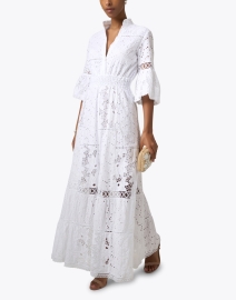 Look image thumbnail - Temptation Positano - Pompei White Embroidered Cotton Dress