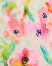 Fabric image thumbnail - Kinross - Pink Multi Print Silk Cashmere Scarf