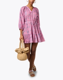Look image thumbnail - Apiece Apart - Mitte Pink Floral Cotton Dress