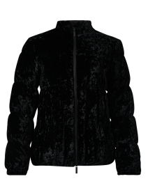 Black Velvet Puffer Coat