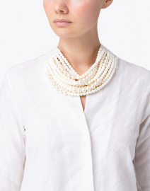 Look image thumbnail - Fairchild Baldwin - Marcella Matte White and Pearl Necklace
