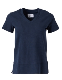 Carnation Navy Cotton Top