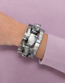 Gigi Grey Resin Elastic Bracelet