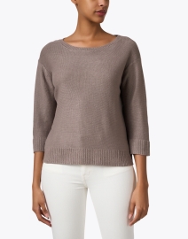 Front image thumbnail - Kinross - Brown Linen Sweater