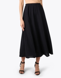 Front image thumbnail - Xirena - Deon Black Cotton Gauze Skirt