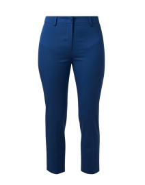 Product image thumbnail - Weekend Max Mara - Cecco Navy Stretch Cotton Slim Pant