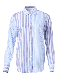 Product image thumbnail - Xirena - Beau Blue Stripe Shirt