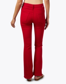 Back image thumbnail - Mother - The Weekender Red Flare Jean