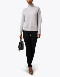 Look image thumbnail - Kinross - Grey Ribbed Cashmere Sweater