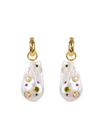 Product image thumbnail - Lizzie Fortunato - Multi Crystal Pearl Drop Earrings