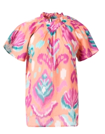 Product image thumbnail - Banjanan - Joyful Pink Multi Print Cotton Top