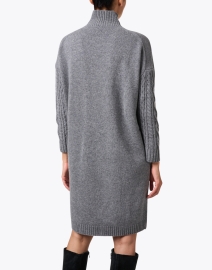 Back image thumbnail - Weekend Max Mara - Ricard Grey Wool Sweater Dress