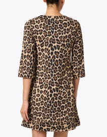 Back image thumbnail - Jude Connally - Megan Neutral Leopard Print Dress