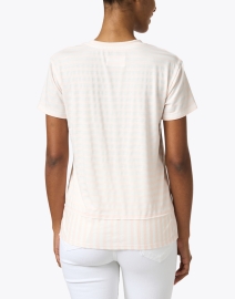 Back image thumbnail - Southcott - Carnation Pink and White Striped Top