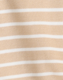 Fabric image thumbnail - White + Warren - Beige Striped Cotton Sweater