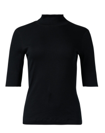 Black Mock Neck Top