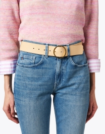 Look image thumbnail - B-Low the Belt - Molly Beige Leather Belt