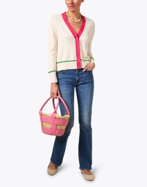 Look image thumbnail - Chinti and Parker - Cream Contrast Trim Cardigan