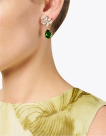 Look image thumbnail - Anton Heunis - Emerald Green Crystal Drop Earrings